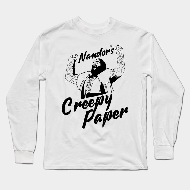 Nandor's Creepy Paper Long Sleeve T-Shirt by Meta Cortex